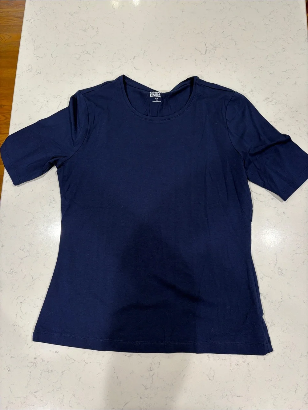 Lands' End Women's Bundle Short Sleeve Crewneck Tees